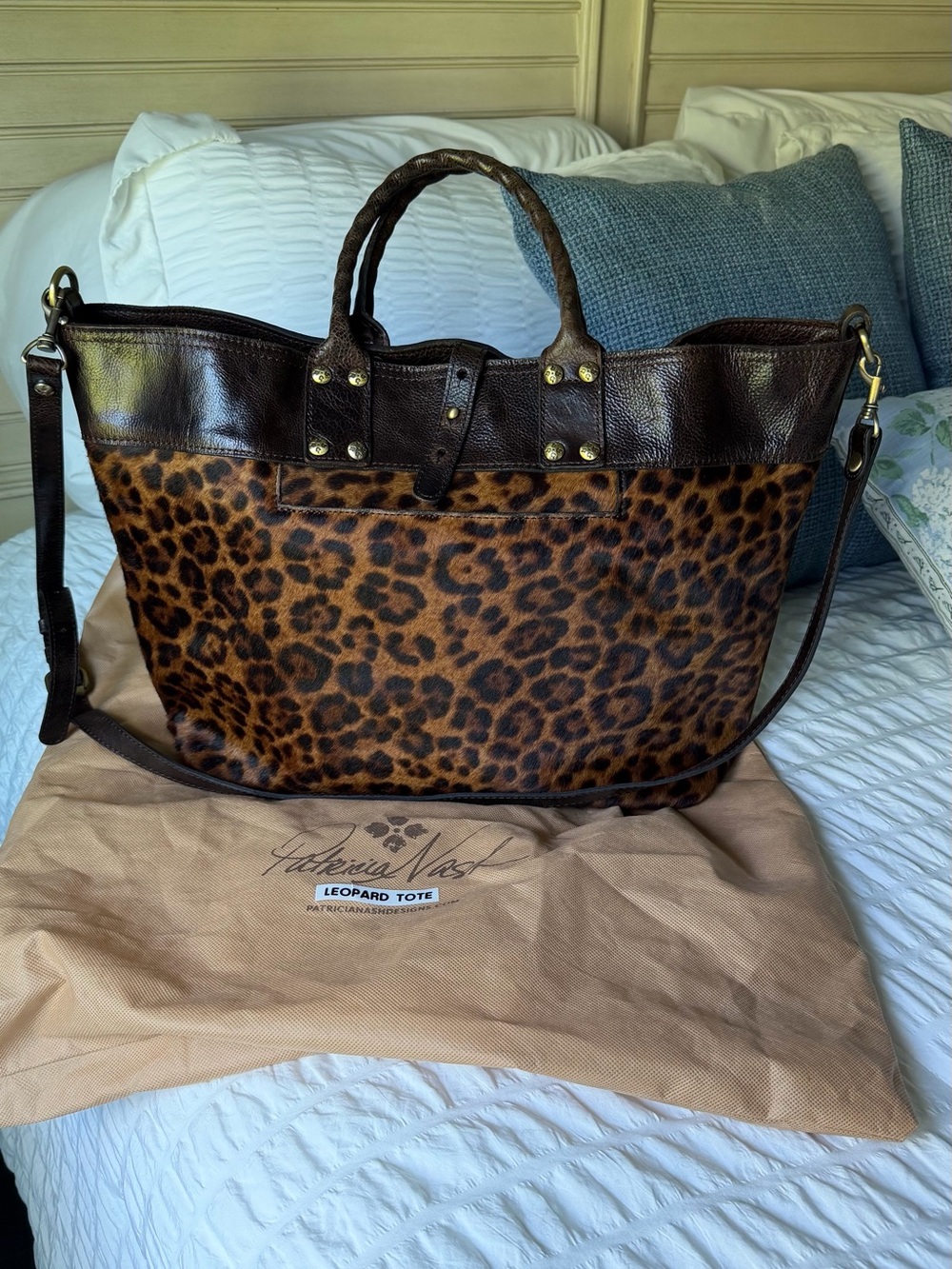 Patricia Nash Emilion Haircalf Leopard Tote